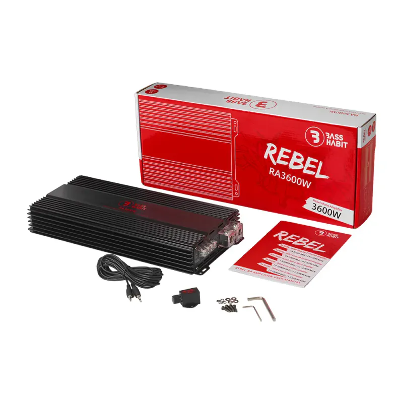 Bass Habit Rebel RA3600W 1800W RMS 1 ohm