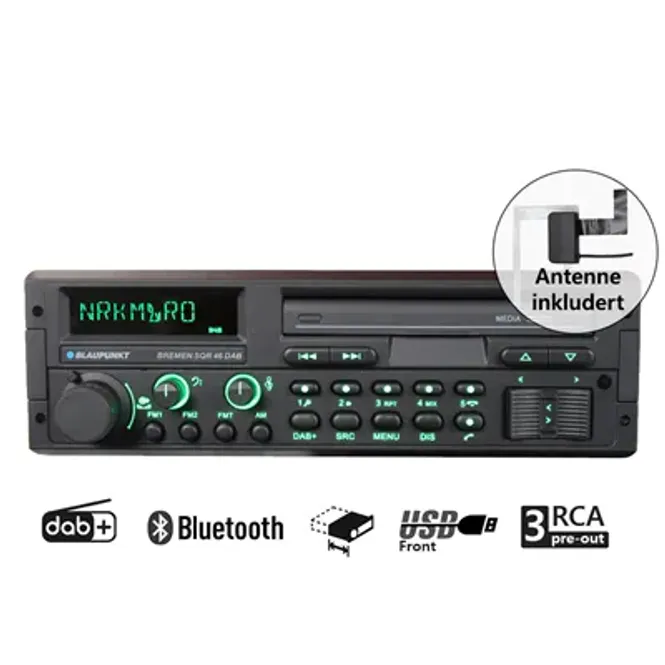 Hovedbilde Blaupunkt Bremen SQR 46 DAB. 1 DIN. Retro ook