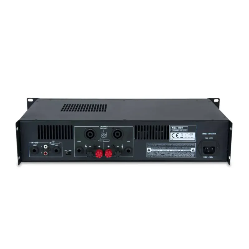 Master Audio MQA4100. Analog forsterker. 250watt 8ohm, 350watt 4ohm pr.kanal