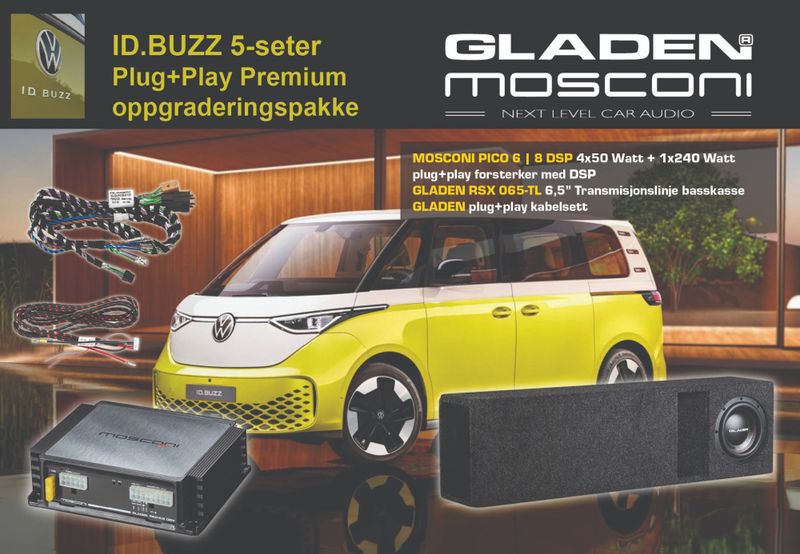VW ID.BUZZ LydpakkePlug and Play oppgradering