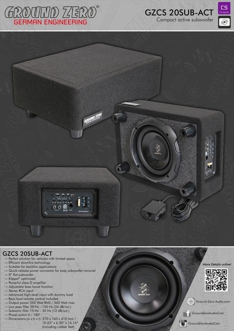 Hovedbilde Ground Zero GZCS 20SUB-ACT Aktiv kasse 8