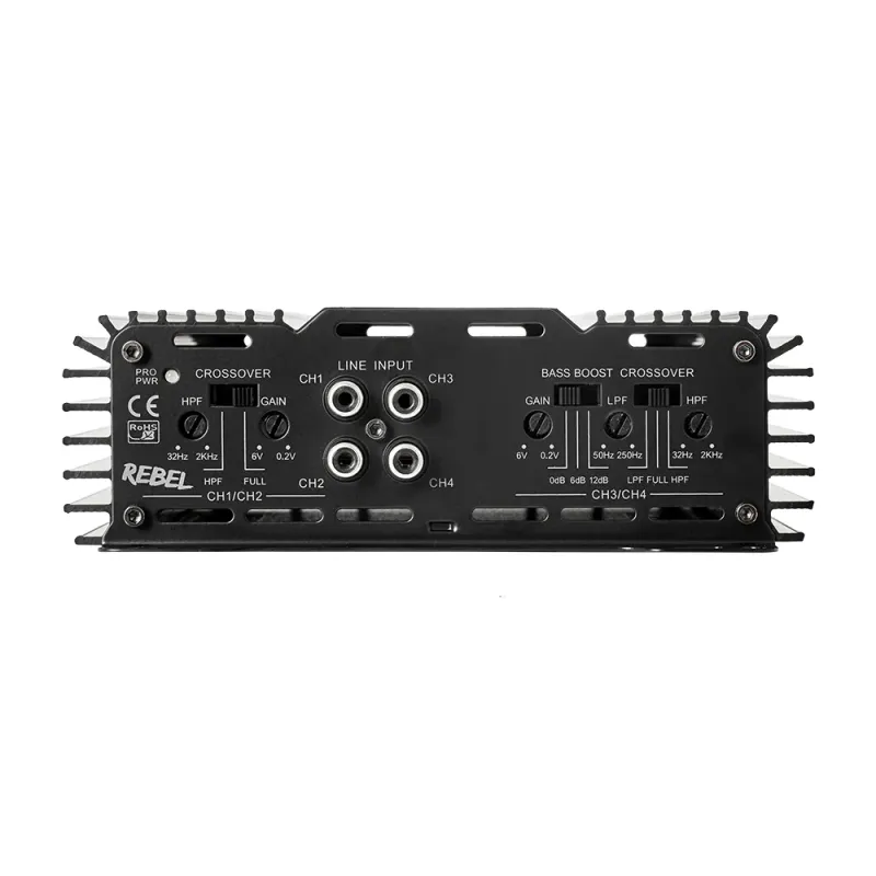Bass Habit Rebel RA800W  4x60W RMS 4 ohm / 4x100W RMS 2 ohm 